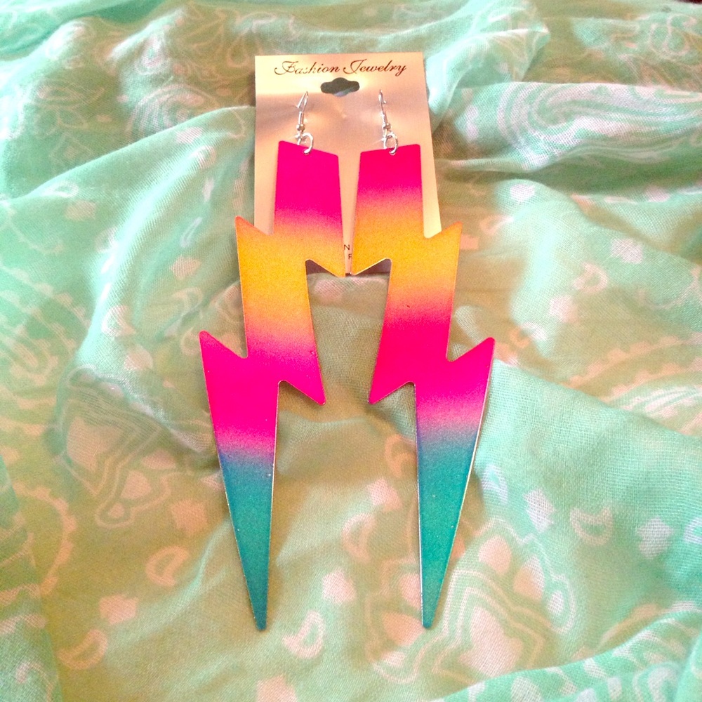 Long Lightning Bolt Earrings⚡️